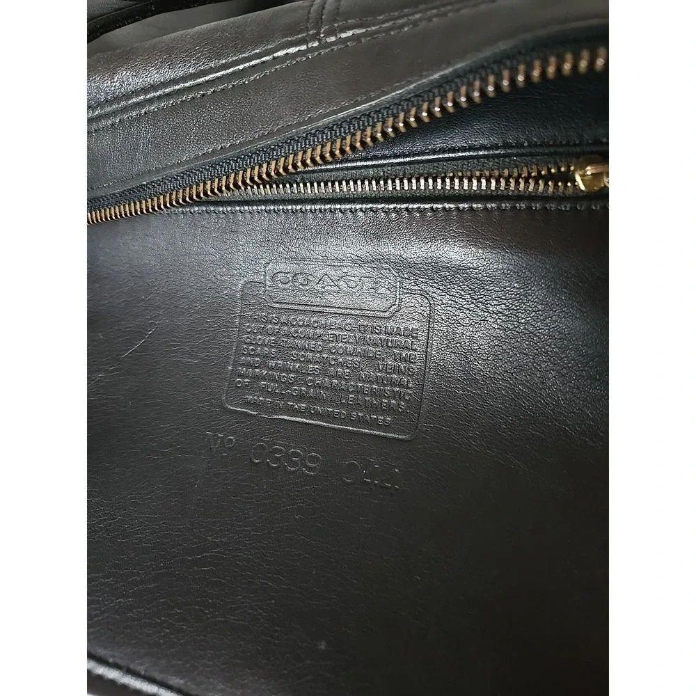 Vintage Coach Black Crossbody Pre94 4017 Light Hobo Leather Bag Large Zip (s2)